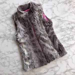 HATLEY Gray Faux Fur Size 7 Vest